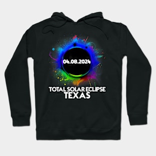 Total Solar Eclipse Texas 2024 April 8 Colorful Totality Hoodie